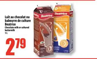 Bonanza Lait au chocolat ou babeurre de culture Beatrice offer