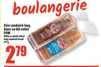 Bonanza White or whole wheat long sandwich bread offer