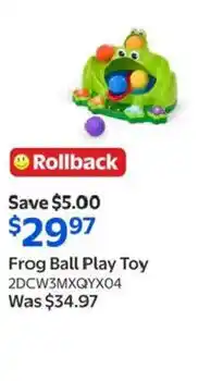 Walmart Frog Ball Play Toy offer