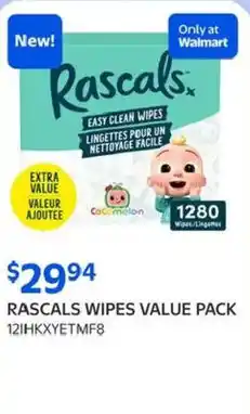 Walmart Rascals wipes value pack offer