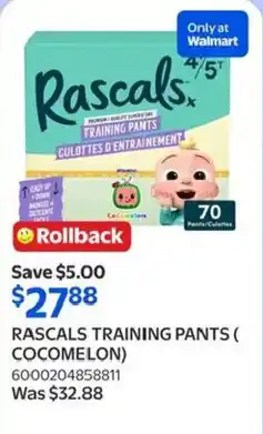 Walmart Rascals training pants (cocomelon) offer