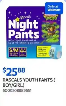 Walmart Rascals youth pants ( boy/girl) offer