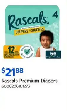 Walmart Rascals Premium Diapers offer