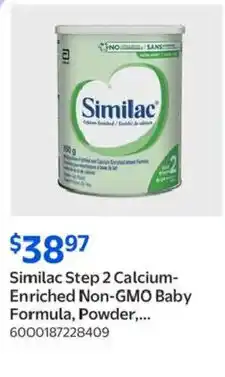 Walmart Similac Step 2 Calcium- Enriched Non-GMO Baby Formula, Powder,... offer