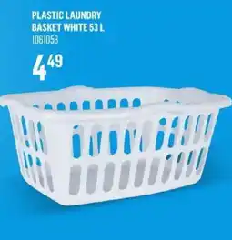 Canac Plastic laundry basket white 53 l offer