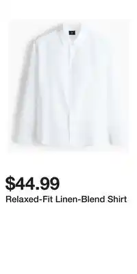 H&M Relaxed-Fit Linen-Blend Shirt offer