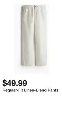 H&M Regular-Fit Linen-Blend Pants offer