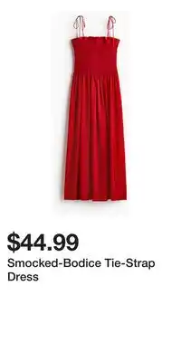 H&M Smocked-Bodice Tie-Strap Dress offer