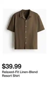 H&M Relaxed-Fit Linen-Blend Resort Shirt offer