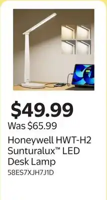 Walmart Honeywell HWT-H2 Sunturalux LED Desk Lamp offer