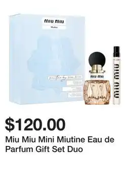 Sephora Miu Miu Mini Miutine Eau de Parfum Gift Set Duo offer