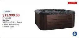 Club Piscine S850 Hot Tub - Storm Clouds and brown | Solstice Spas offer