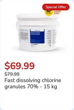 Club Piscine Fast dissolving chlorine granules 70% offer
