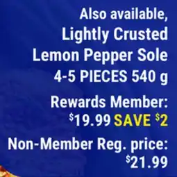 M & M Food Market Also available, Lightly Crusted Lemon Pepper Sole offer