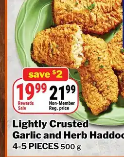M & M Food Market Lightly Crusted Garlic and Herb Haddoc offer