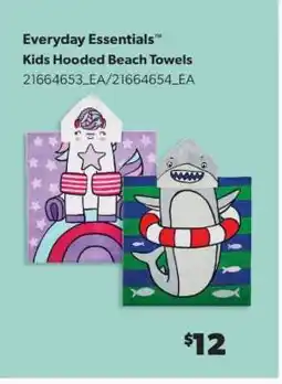 Real Canadian Superstore Everyday Essentials Kids Hooded Beach Towels offer