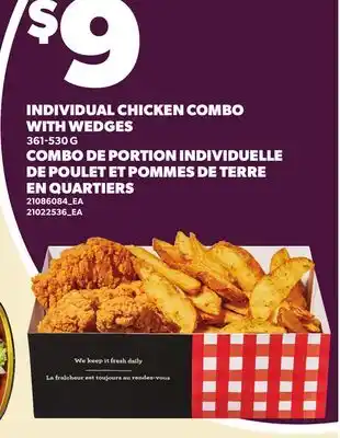Independent City Market INDIVIDUAL CHICKEN COMBO WITH WEDGES offer