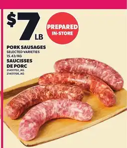Independent City Market PORK SAUSAGES offer