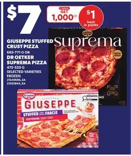 Independent City Market GIUSEPPE STUFFED CRUST PIZZA, 685-771 G OR DR OETKER SUPREMA PIZZA, 475-520 G offer