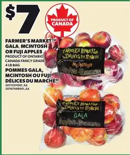 Independent City Market FARMER'S MARKET GALAGALA, MCINTOSH OR FUJI APPLES offer