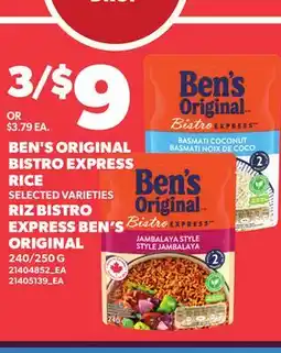 Independent City Market BEN'S ORIGINAL BISTRO EXPRESS RICE, 240/250 G offer