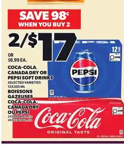 Independent City Market COCA-COLA, CANADA DRY OR PEPSI SOFT DRINKS offer