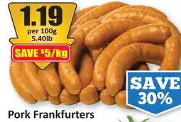 Starsky Pork Frankfurters offer