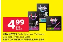 Rexall Pads, Liners or Tampons offer