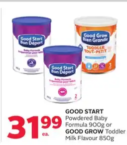 Rexall GOOD START Powdered Baby Formula 900g or GOOD GROW Toddler Milk Flavour 850g offer