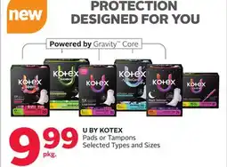 Rexall U BY KOTEX Pads or Tampons offer