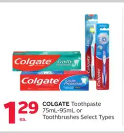 Rexall COLGATE Toothpaste 75mL-95mL or Toothbrushes offer
