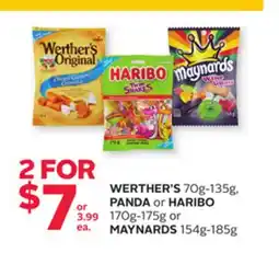 Rexall WERTHER'S 70g-135g, PANDA or HARIBO 170g-175g or MAYNARDS 154g-185g offer