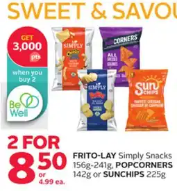 Rexall FRITO-LAY Simply Snacks 156g-241g, POPCORNERS 142g or SUNCHIPS 225g offer