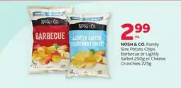 Rexall NOSH & CO. Family Size Potato Chips Barbecue or Lightly Salted 250g or Cheese Crunchies 225g offer