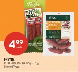 Shoppers Drug Mart FREYBE PEPPERONI SNACKS 125g - 175g offer