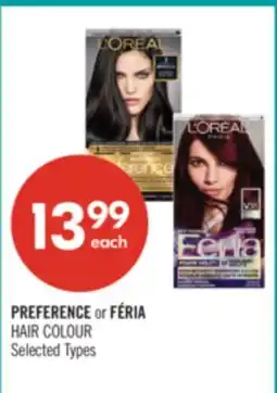 Shoppers Drug Mart PREFERENCE or FÉRIA HAIR COLOUR offer