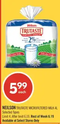 Shoppers Drug Mart NEILSON TRUTASTE MICROFILTERED MILK offer