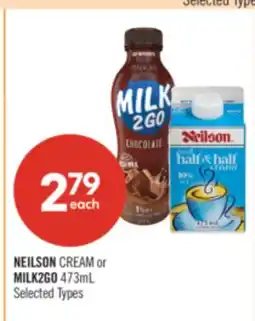 Shoppers Drug Mart NEILSON CREAM or MILK2GO offer