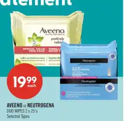Shoppers Drug Mart AVEENO or NEUTROGENA DUO WIPES offer