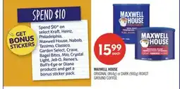 Shoppers Drug Mart MAXWELL HOUSE ORIGINAL (864g) or DARK (900g) ROAST GROUND COFFEE offer