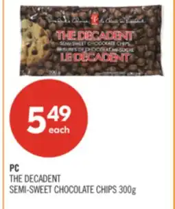 Shoppers Drug Mart PC THE DECADENT SEMI-SWEET CHOCOLATE CHIPS offer