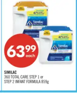 Shoppers Drug Mart SIMILAC 360 TOTAL CARE STEP 1 or STEP 2 INFANT FORMULA offer