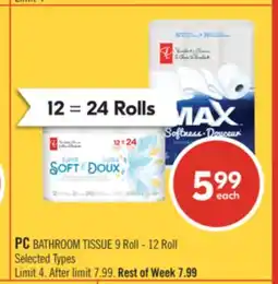 Shoppers Drug Mart PC BATHROOM TISSUE offer