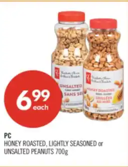 Shoppers Drug Mart PC HONEY ROASTED, LIGHTLY SEASONED or UNSALTED PEANUTS offer