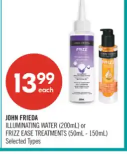 Shoppers Drug Mart JOHN FRIEDA ILLUMINATING WATER (200mL) or FRIZZ EASE TREATMENTS (50mL - 150mL) offer