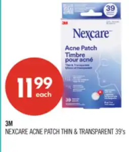 Shoppers Drug Mart 3M NEXCARE ACNE PATCH THIN & TRANSPARENT offer