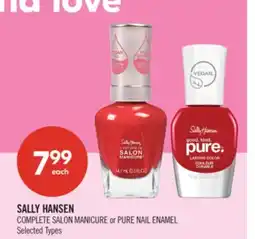 Shoppers Drug Mart SALLY HANSEN COMPLETE SALON MANICURE or PURE NAIL ENAMEL offer