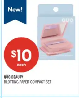 Shoppers Drug Mart QUO BEAUTY BLOTTING PAPER COMPACT SET offer
