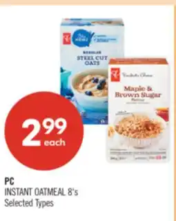 Shoppers Drug Mart PC INSTANT OATMEAL offer