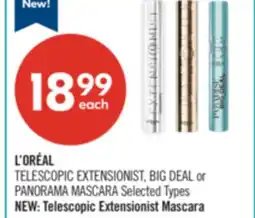 Shoppers Drug Mart L'ORÉAL TELESCOPIC EXTENSIONIST, BIG DEAL or PANORAMA MASCARA offer